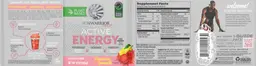 Label for Active Energy Strawberry Lemonade Flavor
