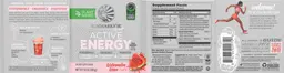 Label for Active Energy Watermelon Wave Flavor
