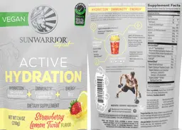 Label for Active Hydration Strawberry Lemon Twist Flavor