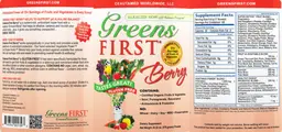 Label for Greens First Berry