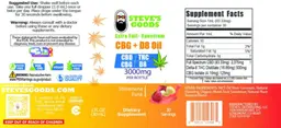 Label for CBG + D8 Oil Strawnana Funk 3000 mg