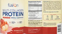 Label for Multi Collagen Protein Strawberry Banana