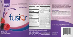 Label for Complete Chewable Vitamin & Mineral Supplement Mixed Berry