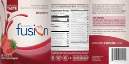 Label for Complete Chewable Vitamin & Mineral Supplement Strawberry