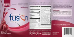Label for Complete Chewable Vitamin & Mineral Supplement Wild Cherry