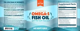 Label for Full Spectrum Omega-3 Fish Oil