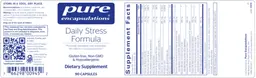 Label for Daily Stress Formula