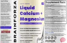 Label for Liquid Calcium+ Magnesium Orange Creamsicle