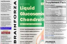 Label for Liquid Glucosamine Chondroitin Melon Berry Pomegranate