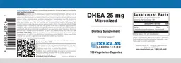 Label for DHEA 25 mg Micronized