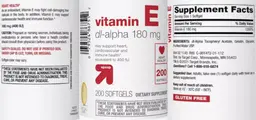 Label for Vitamin E dl-Alpha 180 mg