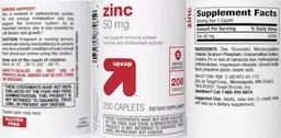 Label for Zinc 50 mg
