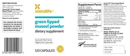 Label for Green Lipped Mussel Powder
