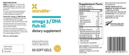 Label for Omega 3/DHA Fish Oil