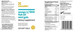 Label for Omega 3/DHA Fish Oil Mini Gels