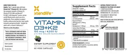 Label for Vitamin D3 4,000 IU + K2 mcg