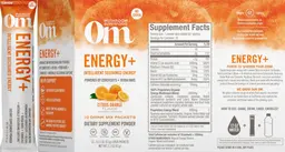 Label for Energy+ Drink Mix Citrus Orange Flavor