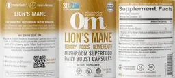 Label for Lion's Mane