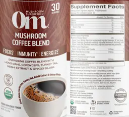 Label for Mushroom Coffee Blend