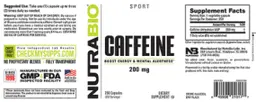 Label for Caffeine 200 mg