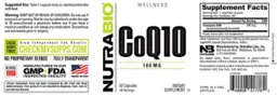 Label for CoQ10 100 mg