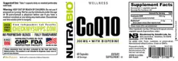 Label for CoQ10 200 mg With Bioperine