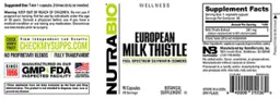 Label for European Milk Thistle