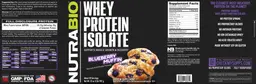 Label for Whey Protein Isolate Blueberry Muffin