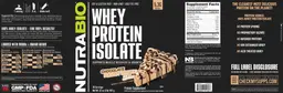 Label for Whey Protein Isolate Chocolate Peanut Butter Bliss