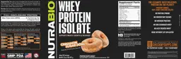Label for Whey Protein Isolate Cinnamon Sugar Donut