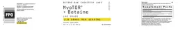 Label for MyoTOR + Betaine