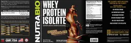 Label for Whey Protein Isolate Dutch Chocolate