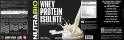 Label for Whey Protein Isolate Raw Unflavored