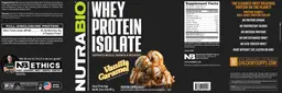 Label for Whey Protein Isolate Vanilla Caramel