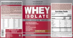 Label for Whey Isolate Chocolate