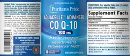 Label for Aquacelle Advanced CO Q-10 100 mg