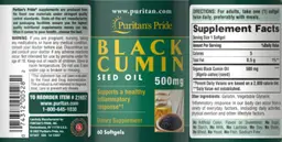 Label for Black Cumin Seed Oil 500mg