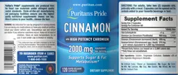 Label for Cinnamon with High-Potency Chromium