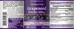 Label for Grapeseed Extract 100 mg