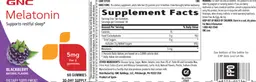 Label for Melatonin Gummies 5 mg Blackberry