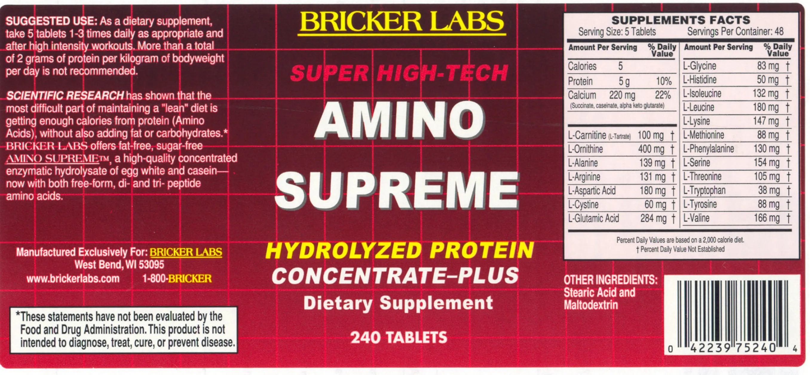 Label for Amino Supreme