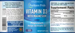 Label for Vitamin D3 with Magnesium
