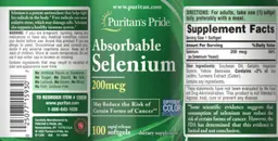 Label for Absorbable Selenium 200 mcg