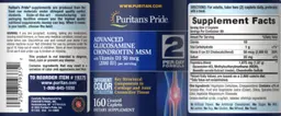 Label for Advanced Glucosamine Chondroitin MSM with Vitamin D3 50 mcg (2000 IU)