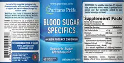 Label for Blood Sugar Specifics