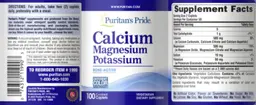 Label for Calcium Magnesium Potassium