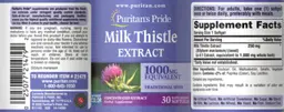 Label for Milk Thistle Extract