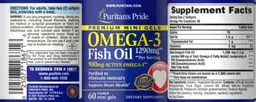 Label for Omega-3 Fish Oil 1290 mg