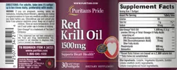 Label for Red Krill Oil 1500 mg