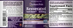 Label for Resveratrol 100 mg